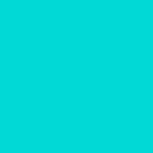 Cyan Color: #00d9d5